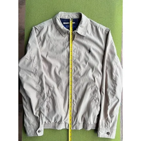 Polo Ralph Lauren Mens Bi-Swing Windbreaker Jacket Color Khaki Size Medium - Picture 11 of 14